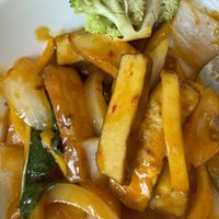 Mango Tofu. I recommend ordering rice or rice noodles to go with. Very good!  at My Burma in Davis