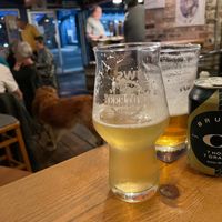 Brass Castle IPA (Disrupter) and a can of zero alcohol beer.  at Brass Castle Brewery in Malton