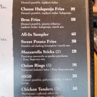 Sides at Burger House in Belgrade