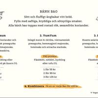 Menu at Nguyen's Sandwiches in Malmo