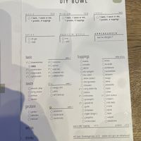 Menu at Beezou in Dortmund