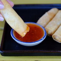 Spring rolls  at Louder Louder in Northbridge