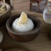 White rice side w/curry  at Funky Geisha in Tulum