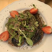 Tostada mit tahin  at Nibs Healthy Bar in Menorca