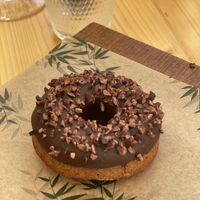 Donut vegan at Nibs Healthy Bar in Menorca
