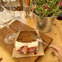 Carrot cake  at Nibs Healthy Bar in Menorca