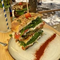Focaccia sandwich   at Nibs Healthy Bar in Menorca