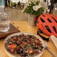Oatmeal bowl  at Nibs Healthy Bar in Menorca