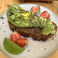 Avocado toast  at Nibs Healthy Bar in Menorca