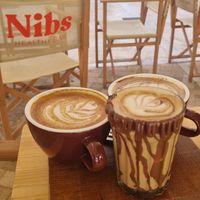 All made with oat milk and decaf coffee.. was told the chocolate is vegan at Nibs Healthy Bar in Menorca
