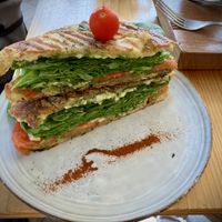 Vegan Mafia (best focaccia & vegan mozzarella!)  at Nibs Healthy Bar in Menorca