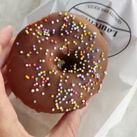Vegan doughnut at Laurents in West London
