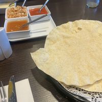 Poppadoms and sauces  at Sid's Spice in Brora