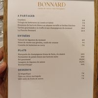 Carte d'octobre 2021 at Bonnard in Paris