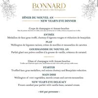 Menu  at Bonnard in Paris