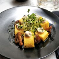 Polenta w/mushrooms (appetizer) at Bonnard in Paris
