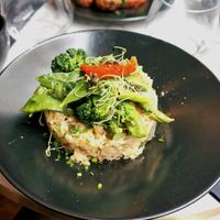 Risotto with vegetables at Bonnard in Paris