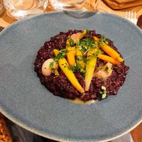 אורז שחור מבושל לאט כמו ריזוטו - שלמות at Bonnard in Paris