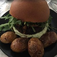 The burger they served me - which was not the one you see in all the pictures that has the "feuilletage" at Bonnard in Paris