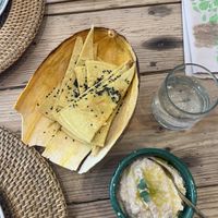 Bread and hummus   at Dane & Port - Natural Kitchen in Bournemouth