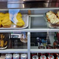 Select of cakes and muffins on offer at Los Navegantes del Magallanes in Puerto Natales