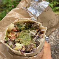 Falafel wrap XL. So fresh and filling! The sauces are amazing  at FLFL - Utrecht in Utrecht