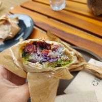 Sorry, already dove in bwfore I remembered to take a pic. This is the falafel wrap. at FLFL - Carolieweg in Groningen