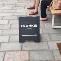 Sign at Frankie Coffee in Glasgow