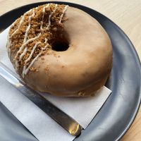 Biscoff donut  at Frankie Coffee in Glasgow