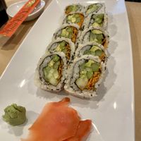 One of the veggie rolls, it was actually really great   at Saki House in St Thomas