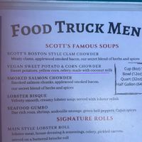 Vegan sweet potato corn chowder at Downtown Farmers Market - First St in San Jose