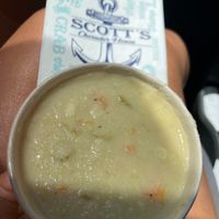 Vegan sweet potato corn chowder at Downtown Farmers Market - First St in San Jose