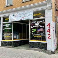 Outside at The Global Vegan Cafe  in Poughkeepsie