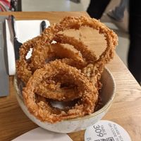 Onion rings at Erpingham House in Edinburgh