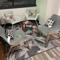 Inside- stained seating is pretty nasty and should be changed    at Project Pollo - Crownhill in San Antonio