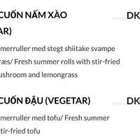 Updated menu 2 at Pho C&P in Aarhus