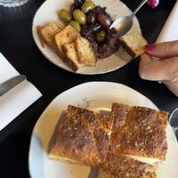 Focaccia and olives   at Roka in Rovaniemi