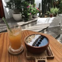 iVegan smoothie bowl and orange juice  at iVegan Supershop Da Nang - Healthy Plant Based Cafe in Da Nang