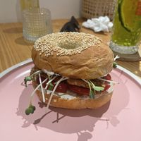Tempeh bagel  at iVegan Supershop Da Nang - Healthy Plant Based Cafe in Da Nang