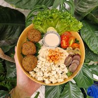 Falafel bowl at iVegan Supershop Da Nang - Healthy Plant Based Cafe in Da Nang