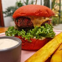 Burger at iVegan Supershop Da Nang - Healthy Plant Based Cafe in Da Nang