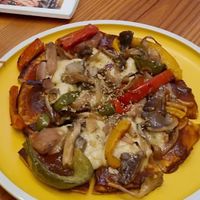 Mushroom peace-zza #Veganuary at iVegan Supershop Da Nang - Healthy Plant Based Cafe in Da Nang