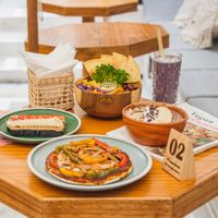 Aloha Pizza
Fajita Bowl
Peanut Toast
Blueberry Muffin Smoothie at iVegan Supershop Da Nang - Healthy Plant Based Cafe in Da Nang