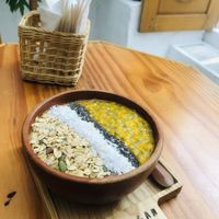 Tumeric smoothie bowl   at iVegan Supershop Da Nang - Healthy Plant Based Cafe in Da Nang