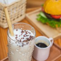 coconut coffee at iVegan Supershop Da Nang - Healthy Plant Based Cafe in Da Nang