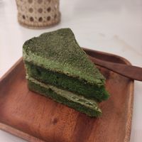 Matcha cake at iVegan Supershop Da Nang - Healthy Plant Based Cafe in Da Nang