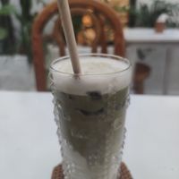 Matcha latte at iVegan Supershop Da Nang - Healthy Plant Based Cafe in Da Nang