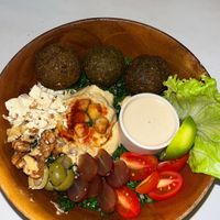 falafel, hummus and feta cheese is a pefect combination at iVegan Supershop Da Nang - Healthy Plant Based Cafe in Da Nang