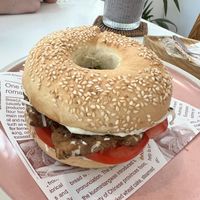 Tempeh bagel  at iVegan Supershop Da Nang - Healthy Plant Based Cafe in Da Nang