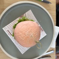 The beet burgerr  at iVegan Supershop Da Nang - Healthy Plant Based Cafe in Da Nang